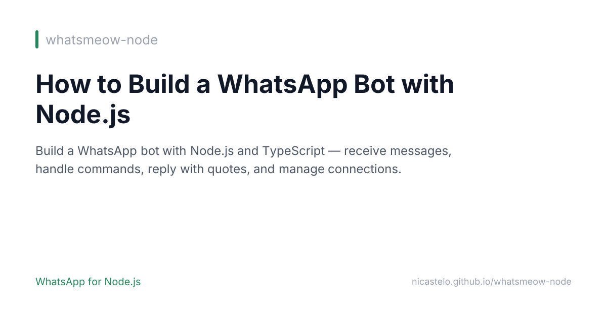 How to Build a WhatsApp Bot with Node.js