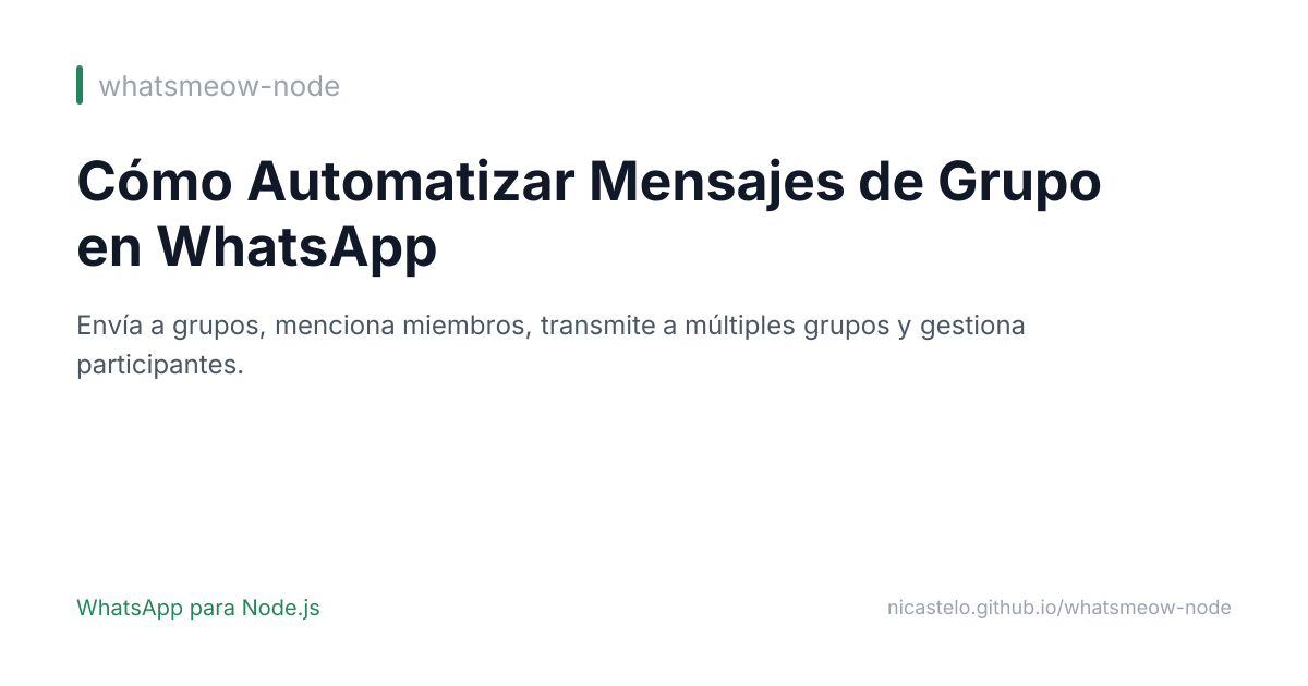 Cómo Automatizar Mensajes de Grupo en WhatsApp