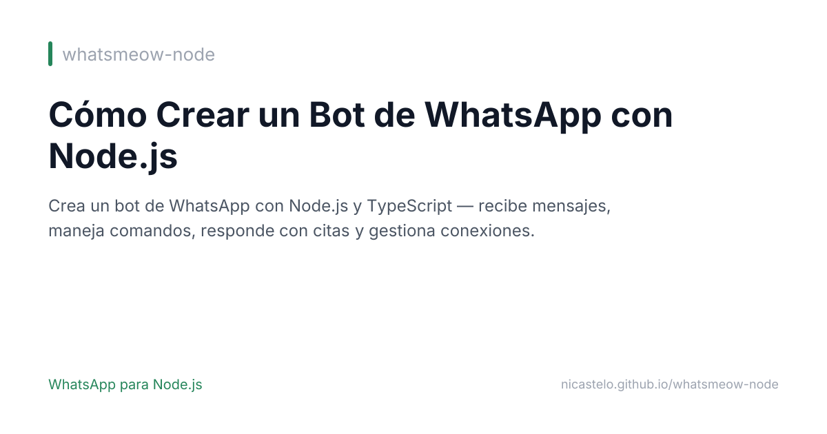Cómo Crear un Bot de WhatsApp con Node.js