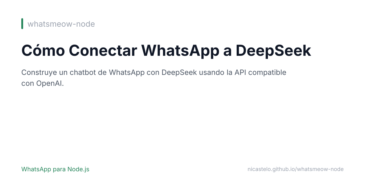 Cómo Conectar WhatsApp con DeepSeek