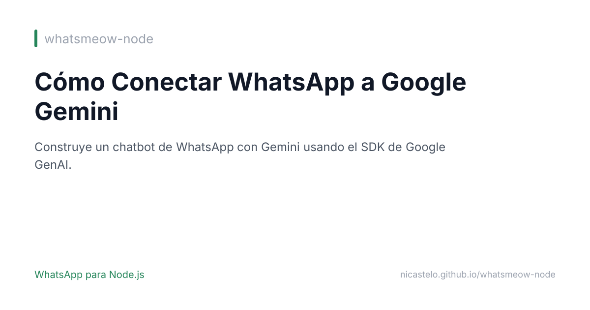 Cómo Conectar WhatsApp con Google Gemini