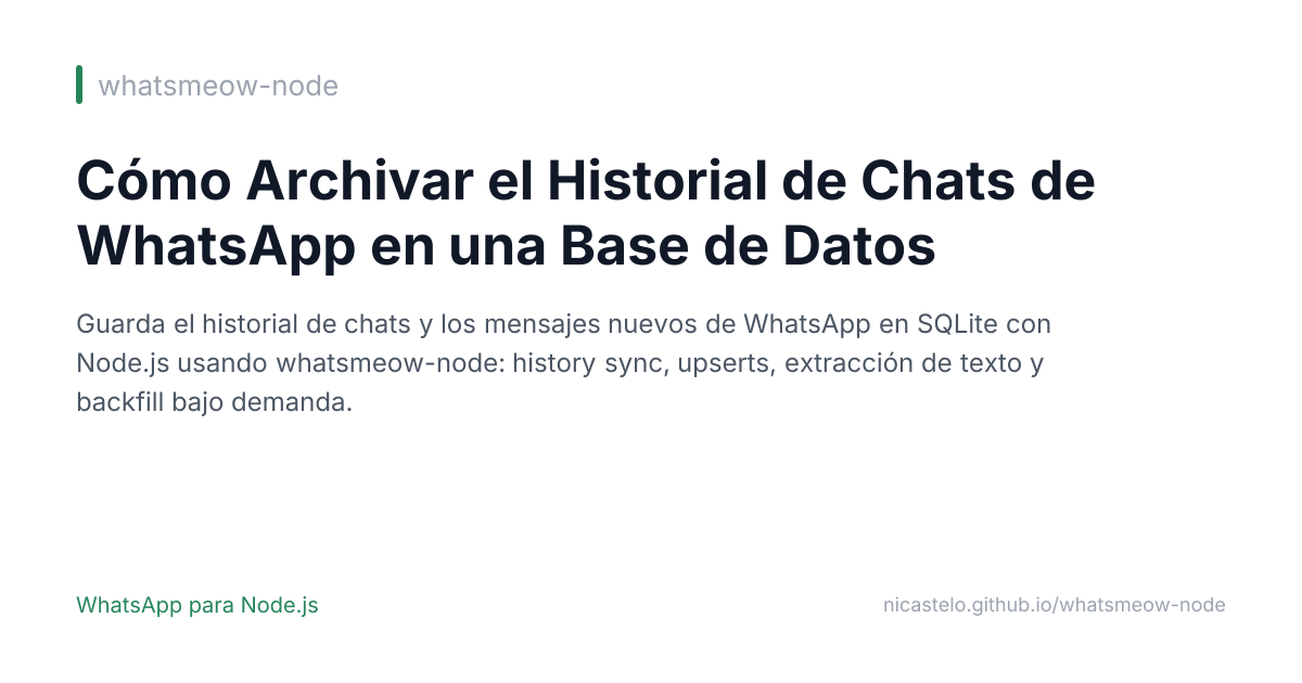 Archivar Historial de Chats