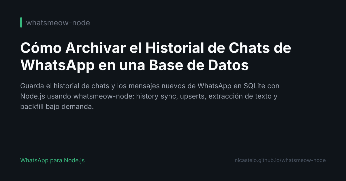 Archivar Historial de Chats