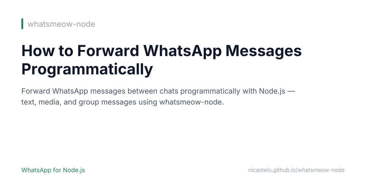 Forward Messages