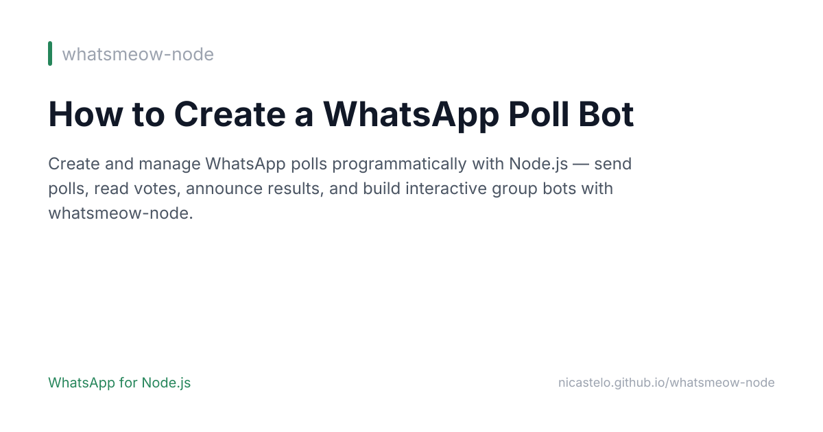Create a Poll Bot