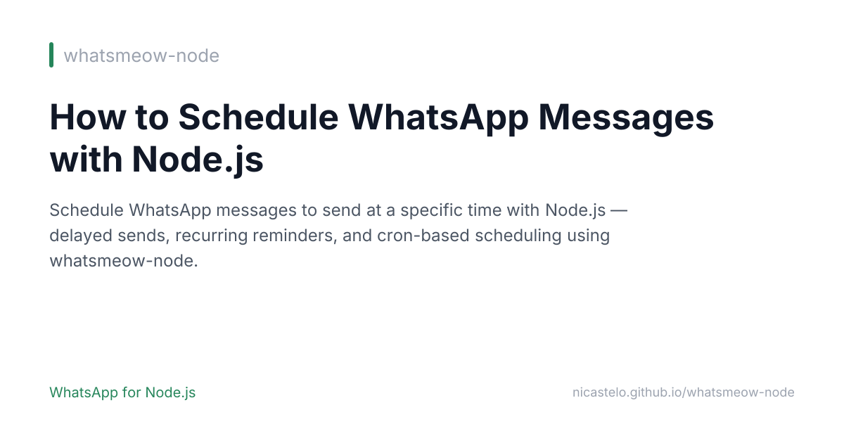 Schedule Messages