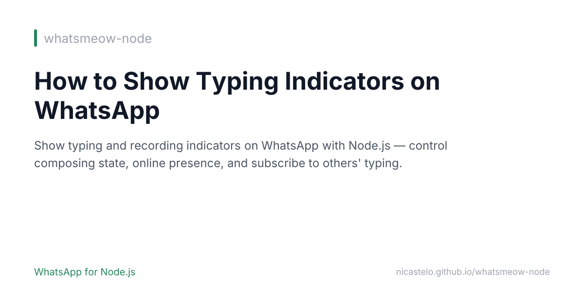 Typing Indicators