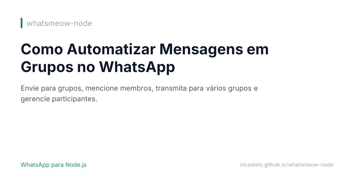 Como Automatizar Mensagens em Grupos do WhatsApp