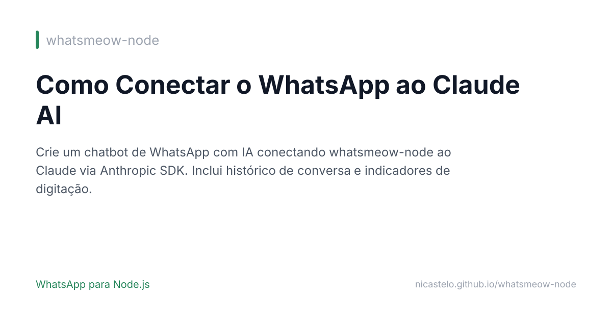 Como Conectar o WhatsApp ao Claude AI