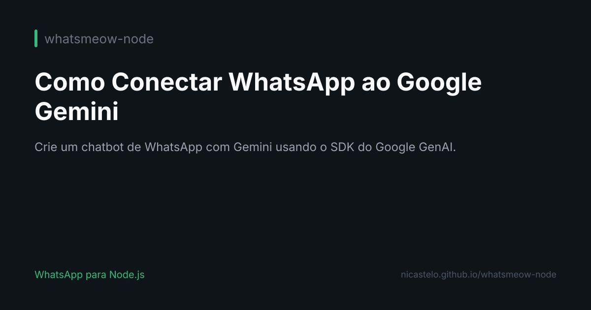 Como Conectar o WhatsApp ao Google Gemini