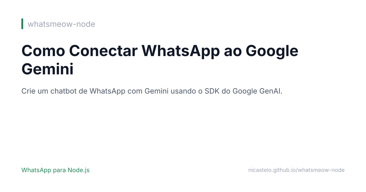 Como Conectar o WhatsApp ao Google Gemini