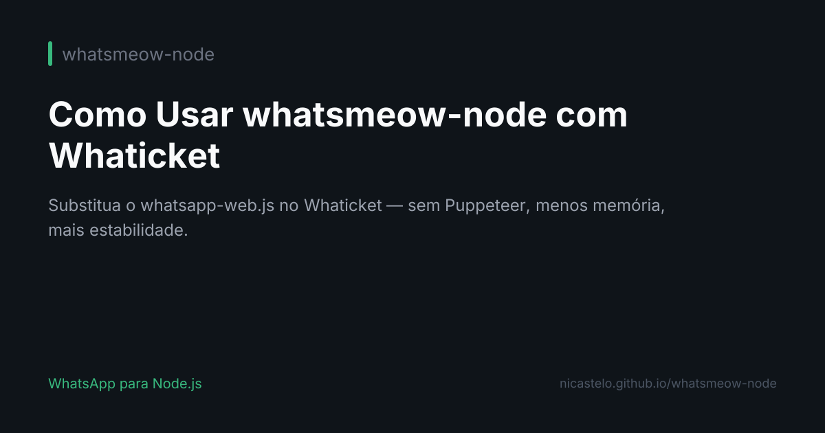 Como Usar o whatsmeow-node com Whaticket