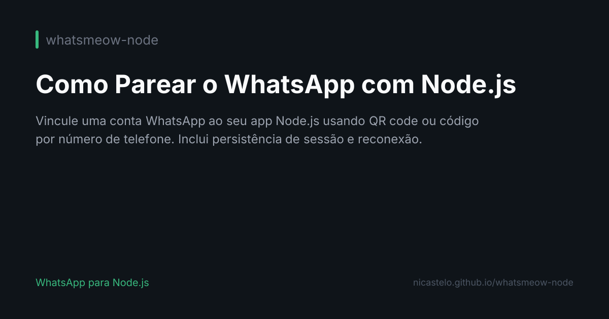 Como Parear o WhatsApp com Node.js