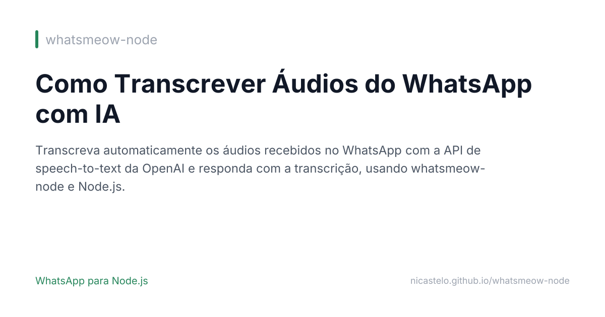 Como Transcrever Áudios do WhatsApp com IA