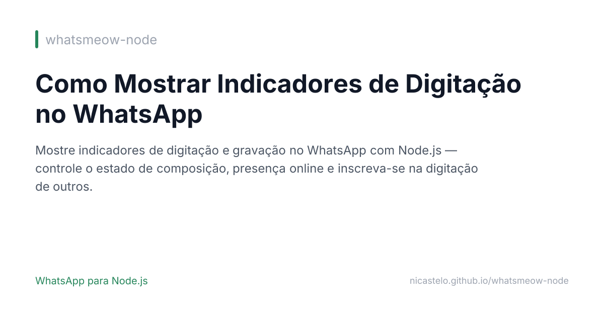 Como Mostrar Indicadores de Digitação no WhatsApp