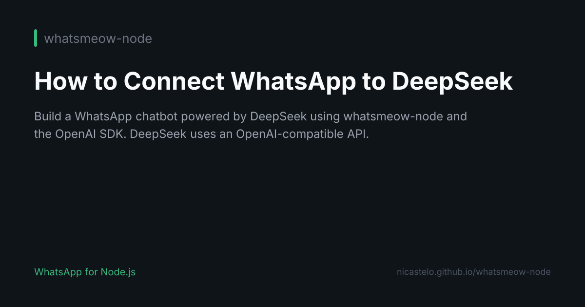 Connect to DeepSeek