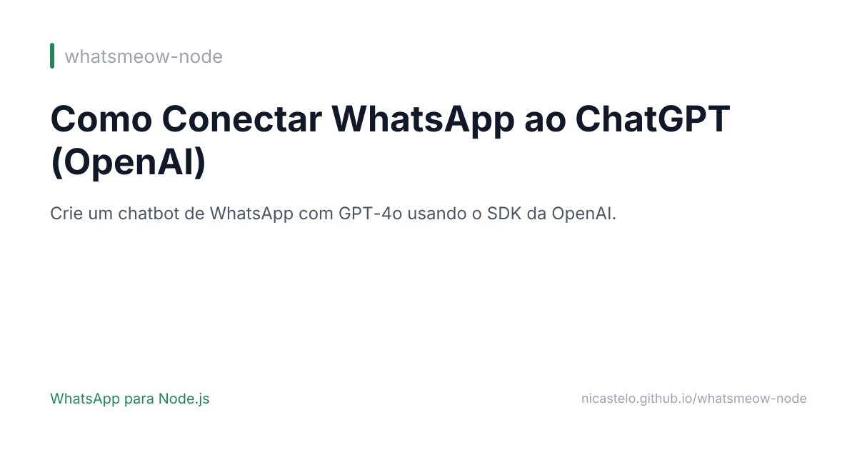 Conectar ao ChatGPT (OpenAI)