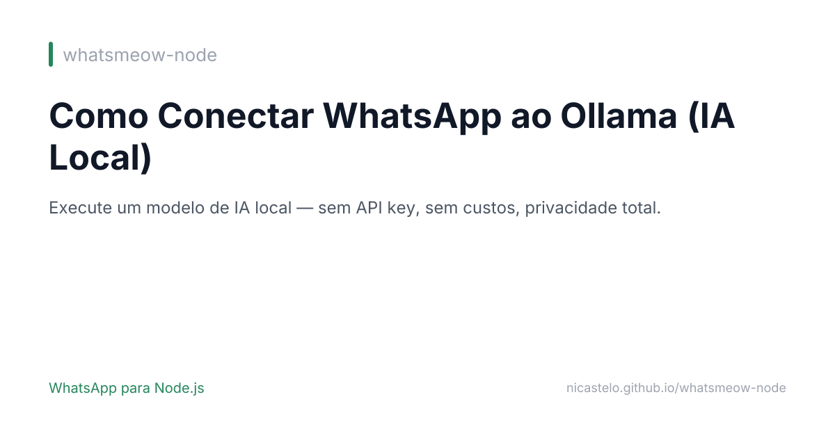 Conectar ao Ollama (IA Local)