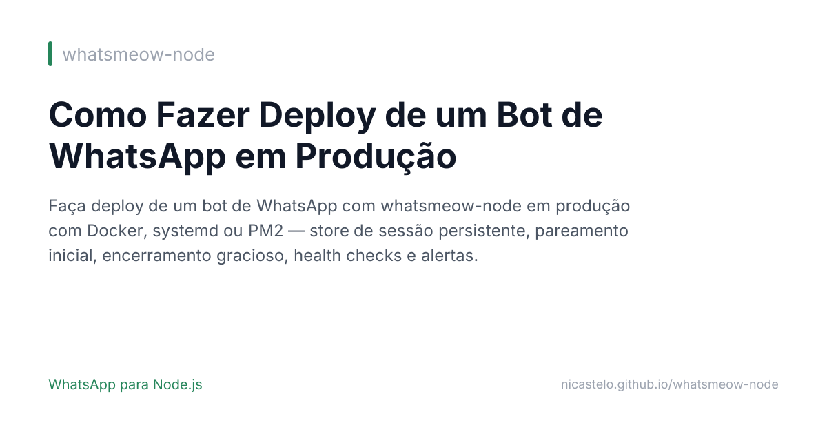 Deploy em Produção
